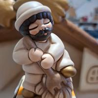 Presepe Thun uomo forcone e fieno