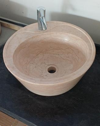 vaschetta in marmo in rosa perlino