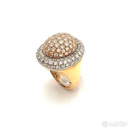 Anello oro giallo diamanti