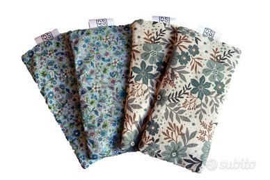 cuscino occhi fatto a mano con semi di lino