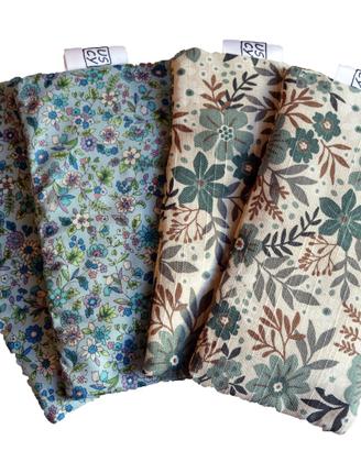 cuscino occhi fatto a mano con semi di lino