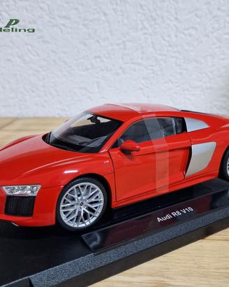 modellino auto scala 1/18 audi r8 della welly