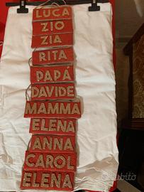 Nomi realizzati a mano, fai da te