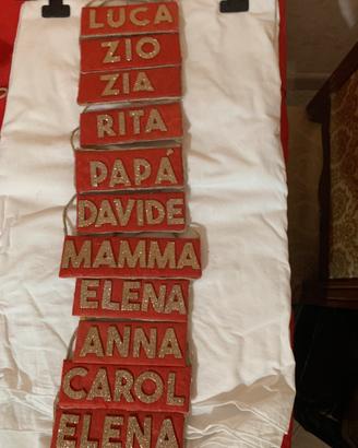 Nomi realizzati a mano, fai da te