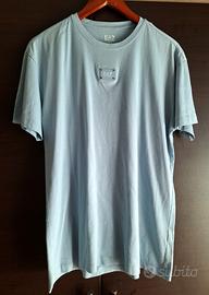 T-shirt azzurra EA7 Emporio Armani 100% cotone