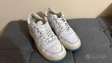 air force 1 low white light blue taglia 40.5