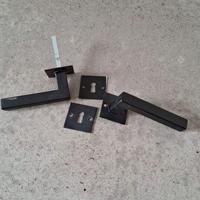 Maniglia porta fai da te, in acciaio cromato nero