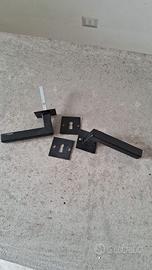 Maniglia porta fai da te, in acciaio cromato nero