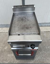 Fry top - piastra a gas liscia da 400 mm in inox