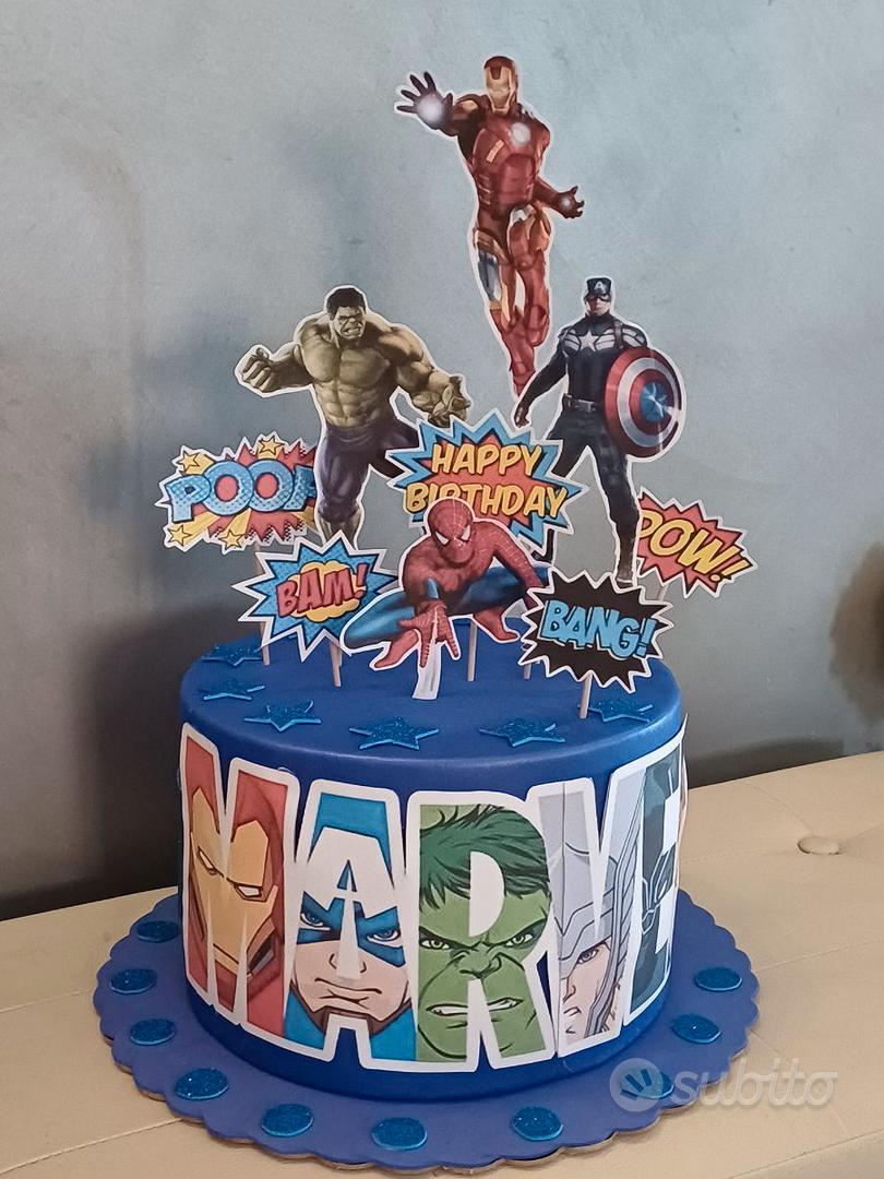 Torta gomma eva tema avengers realizzata da me - Tutto per i bambini In  vendita a Salerno