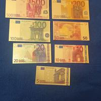 "EURO" SERIE 7 Pz LAMINA D'ORO COLORATI