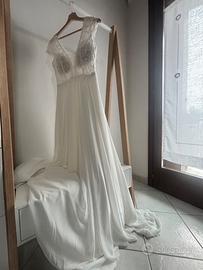Abito da sposa boho chic, taglia 42/44