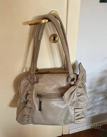 Borsa in pelle Sportmax grigio chiaro