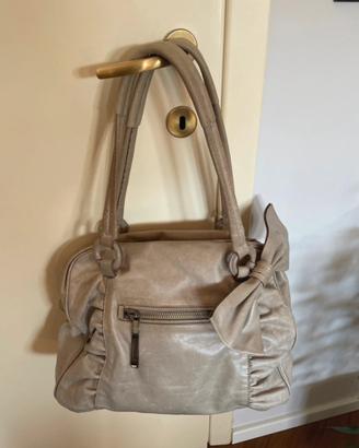 Borsa in pelle Sportmax grigio chiaro