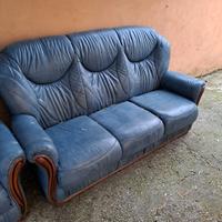 Divan 3 posti + poltrona blu