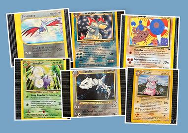 Lotto 9 carte Pokémon WOTC Neo Genesis Aquapolis