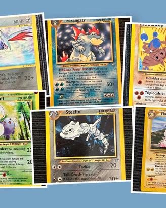 Lotto 9 carte Pokémon WOTC Neo Genesis Aquapolis
