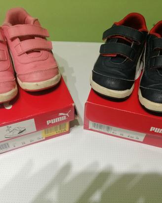 2 Puma scarpe 25 rosa- 26 blu originali