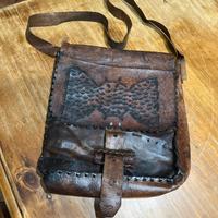 Borsa a tracolla vintage artigianale in cuoio