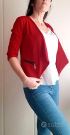 Bolero rosso svasato in cotone 