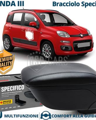 Bracciolo Per Fiat Panda 3 SPECIFICO in PELLE-PU