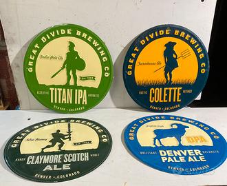 Targhe Birra Great Divide Brewing co-set