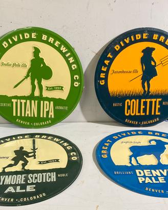 Targhe Birra Great Divide Brewing co-set