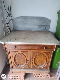 Credenza antica con piano in marmo – Fine '800