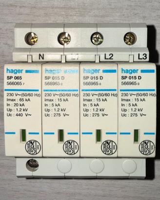 HAGER SP065 65kA CARTUCCIA PROTEZIONE SOVRATENS.