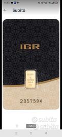 IGR Lingotto oro puro 999/1000 (Turchia)