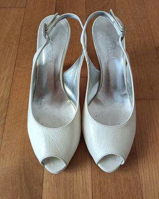 scarpe da sposa bianche 