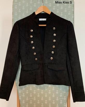 Giacca nera scamosciata donna S
