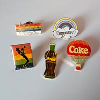 Set di spille vintage a tema Stati Uniti