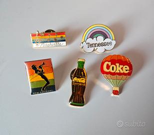 Set di spille vintage a tema Stati Uniti