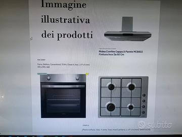 Forno +Piano Cottura +Cappa Nuovi ancora Imballati