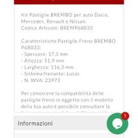pastiglie anteriori brembo
