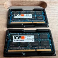 Memoria RAM 2x 2GB ICE PC3-8500S DDR3 1067MHz