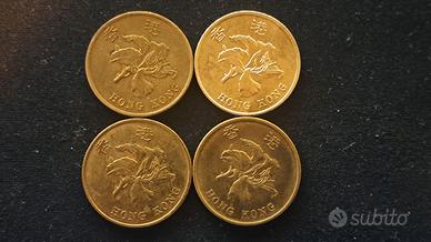 HONG KONG  - N. 4 MONETE DA 50 CENTS VARI ANNI