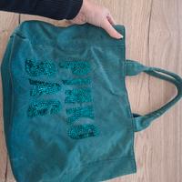 borsa pinko bag verde con tracolla