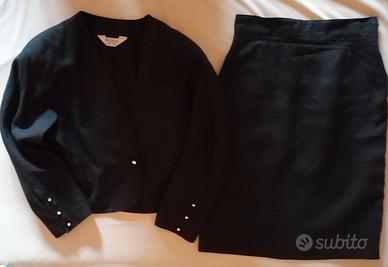 Tailleur Max Mara made in Italy puro lino nero 