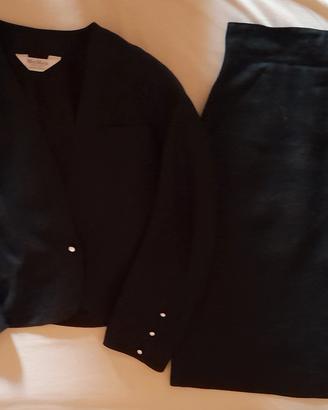 Tailleur Max Mara made in Italy puro lino nero 