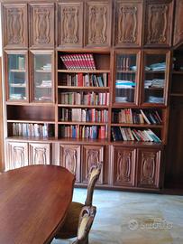 Libreria / Studio in Noce, Lungh.290, altezza 330.
