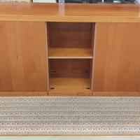 Armadio Ufficio robusto in noce a 4 ante 224x84x44