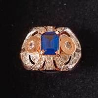 Anello vintage in oro rosa con certificato 