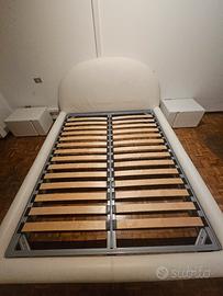 Letto in Pelle Bianca Matrimoniale di qualità 