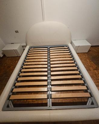 Letto in Pelle Bianca Matrimoniale di qualità 
