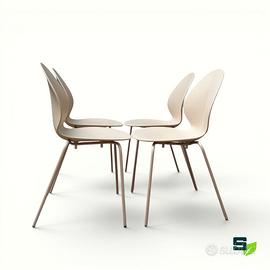 CALLIGARIS GRUPPO 4 SEDIE MOD. BASIL CAPPUCCINO