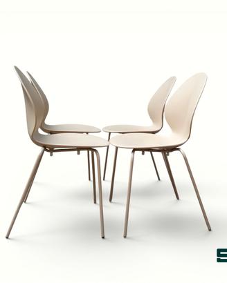 CALLIGARIS GRUPPO 4 SEDIE MOD. BASIL CAPPUCCINO