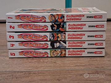 manga Naruto volumi dal 1 al 5