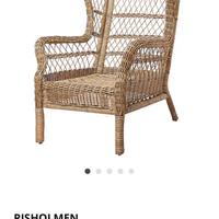 Poltrona falso rattan ikea